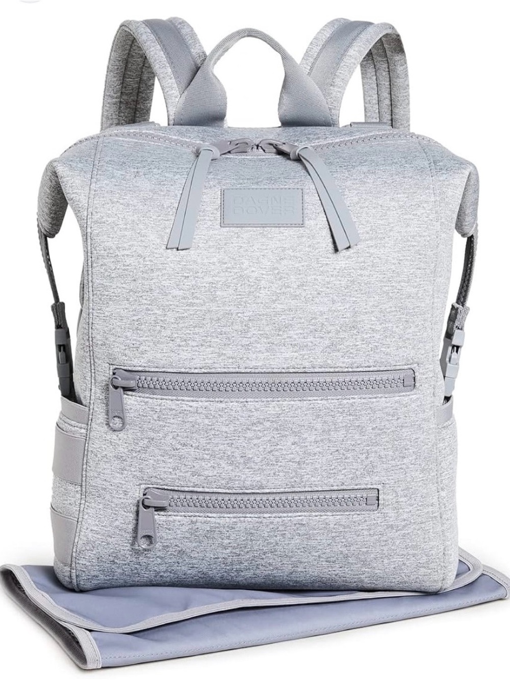 Dagne Dover Indi Diaper Backpack in Heather Grey  - Everyday Travel Bag